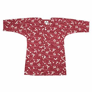 波に桜　エンジ