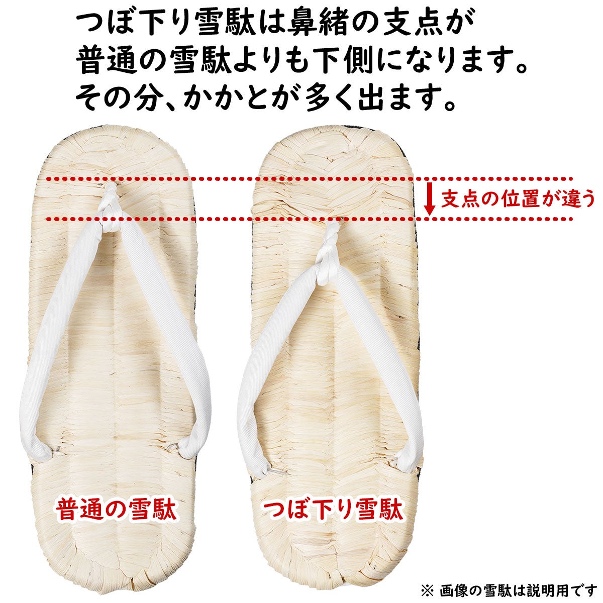 畳表つぼ下り雪駄 トウキビ表 白鼻緒 特大細（約26.0cm / 8寸3分）