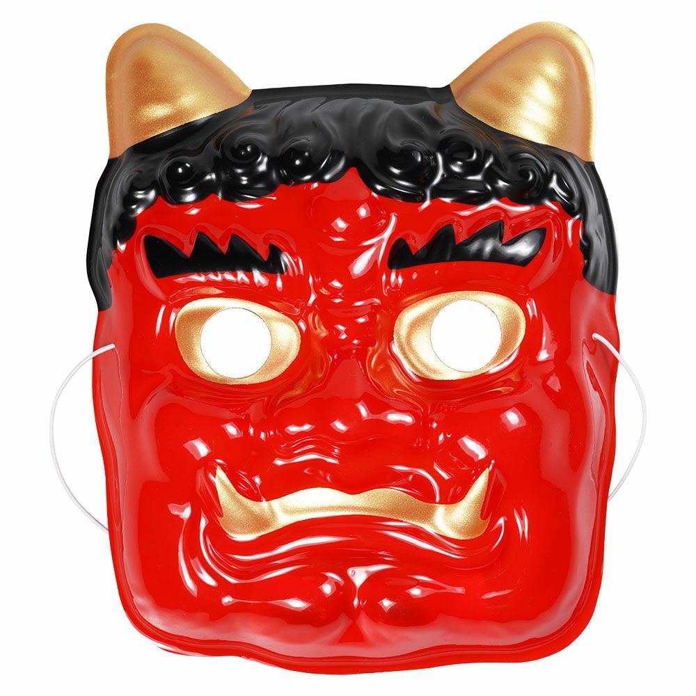 お面 赤鬼（角無し） 張子製 | 祭り用品専門店の祭すみたや