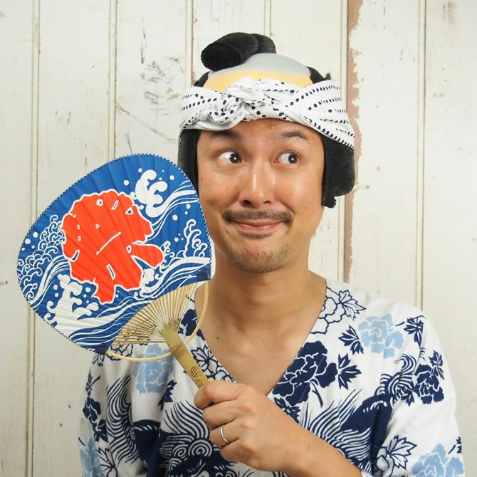 竹うちわ 祭うちわ（赤色） | 祭り用品専門店の祭すみたや