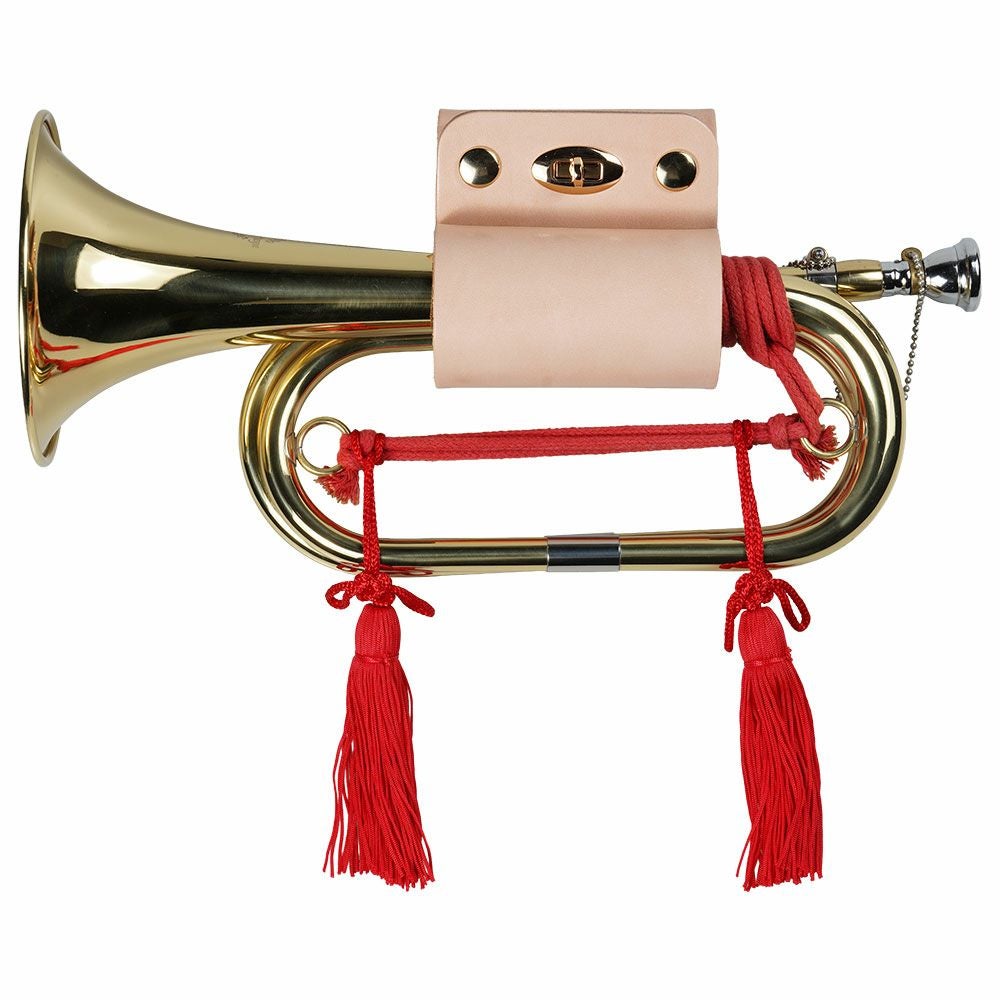 本革製　信号ラッパホルダー　ヌメ革