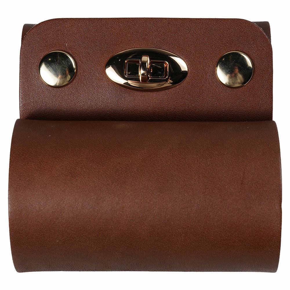 本革製　ラッパホルダー　こげ茶色