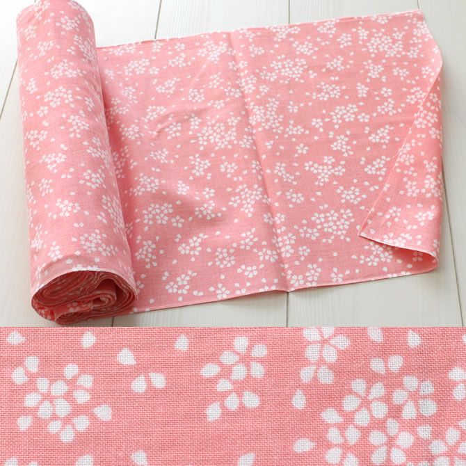 東京いろは 小紋柄手拭反物 桜ちらし | 祭り用品専門店の祭すみたや