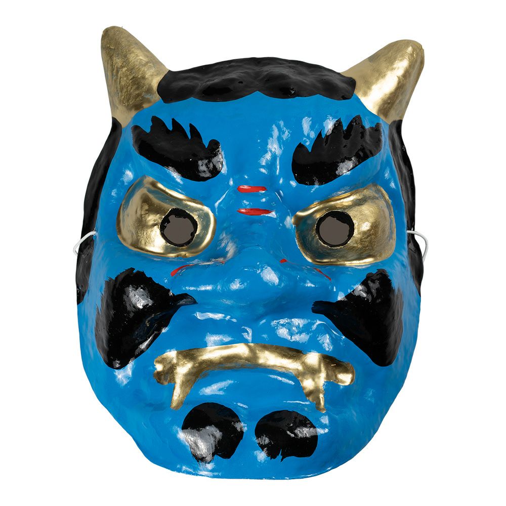 お面 青鬼（角） 張子製 | 祭り用品専門店の祭すみたや