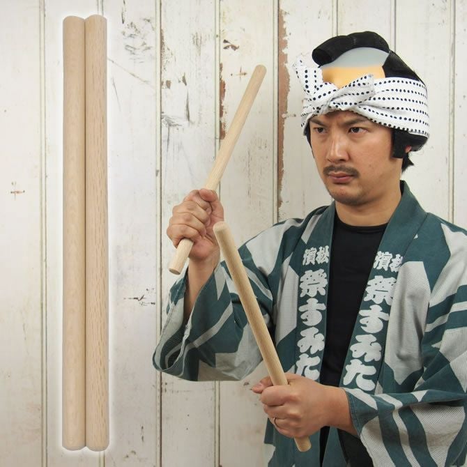 太鼓バチ 樫（カシ） 細長サイズ | 祭り用品専門店の祭すみたや