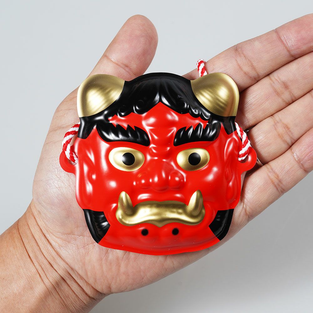 髪飾り用 ミニお面 赤鬼 プラスチック製 | 祭り用品専門店の祭すみたや