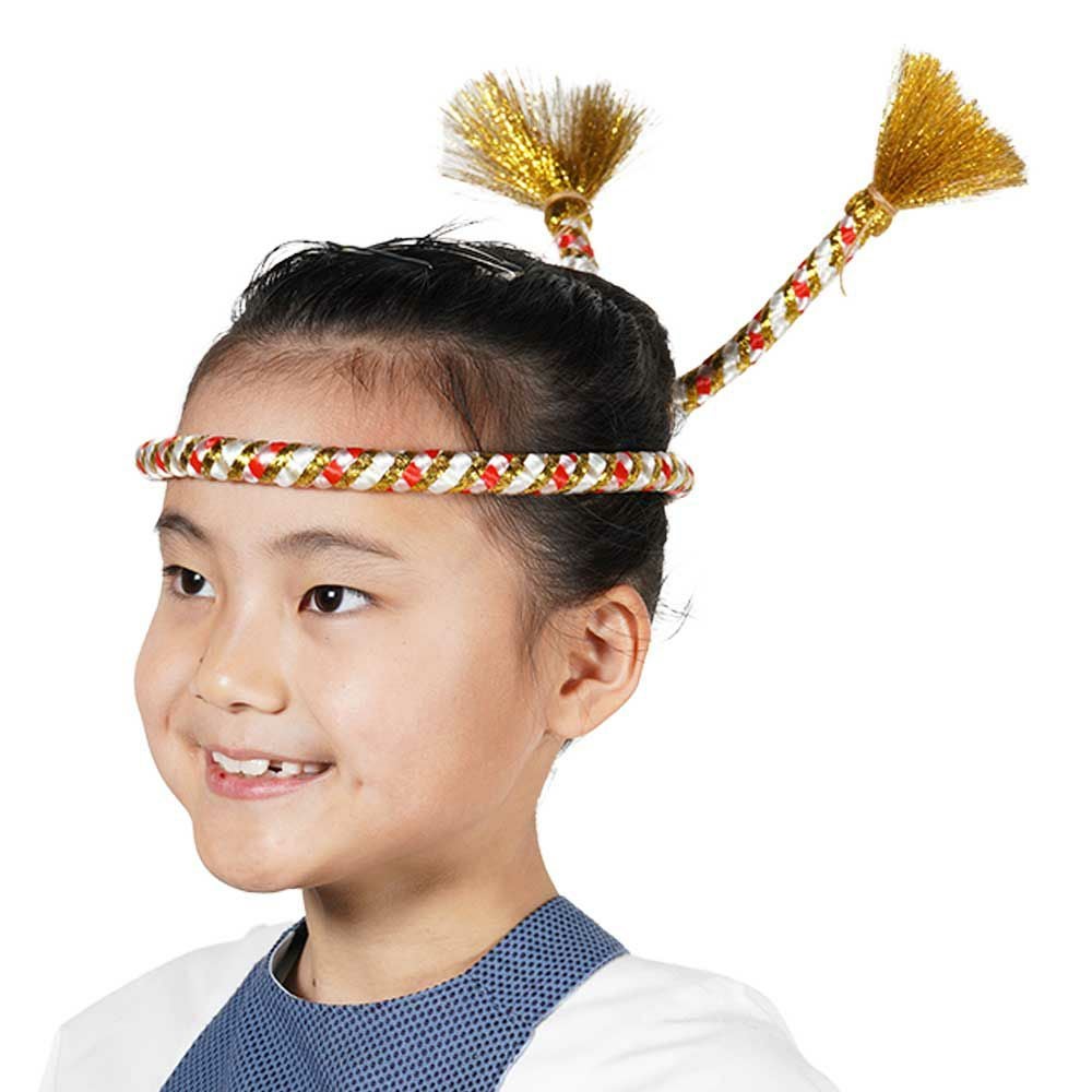 ねじりはちまき 中芯入り（針金入り） 子供用 赤/黄 | 祭り用品専門店