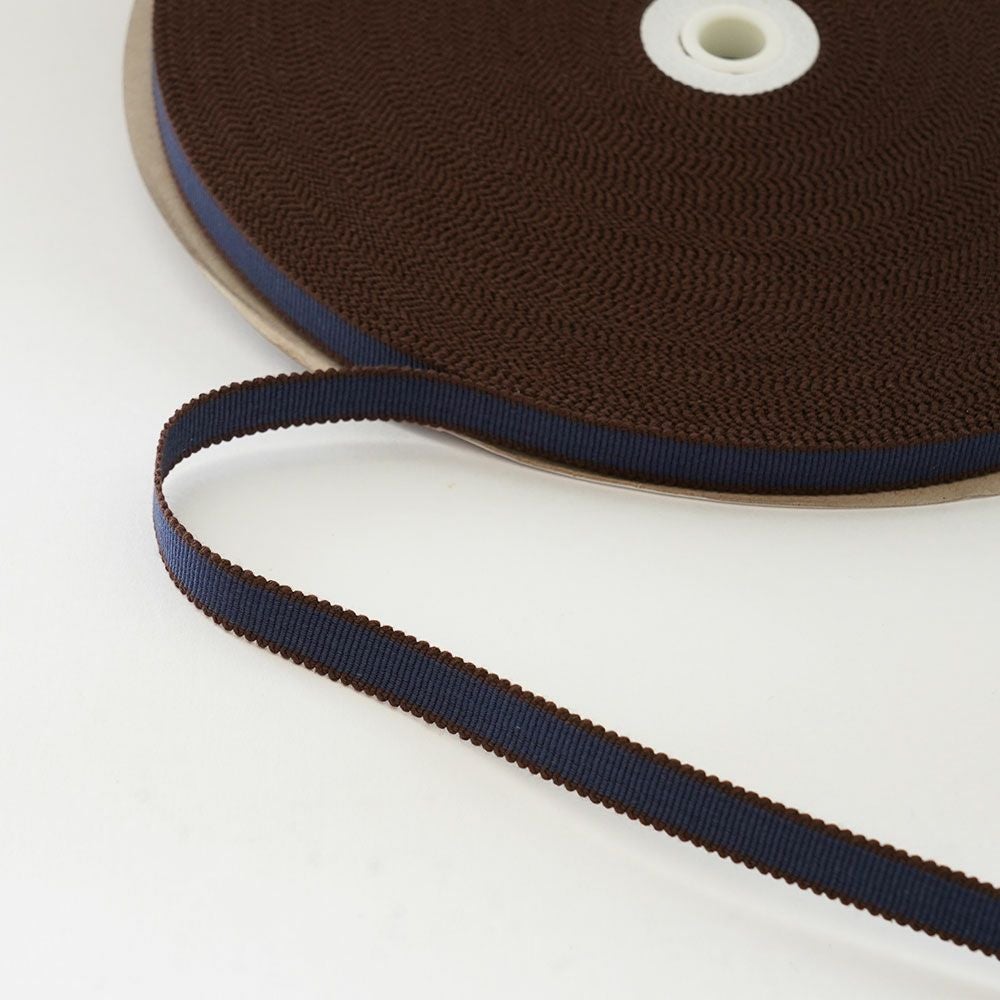 箱紐・平紐 一巻（60m） #221 白にオレンジ2重線 幅:12mm | 祭り用品