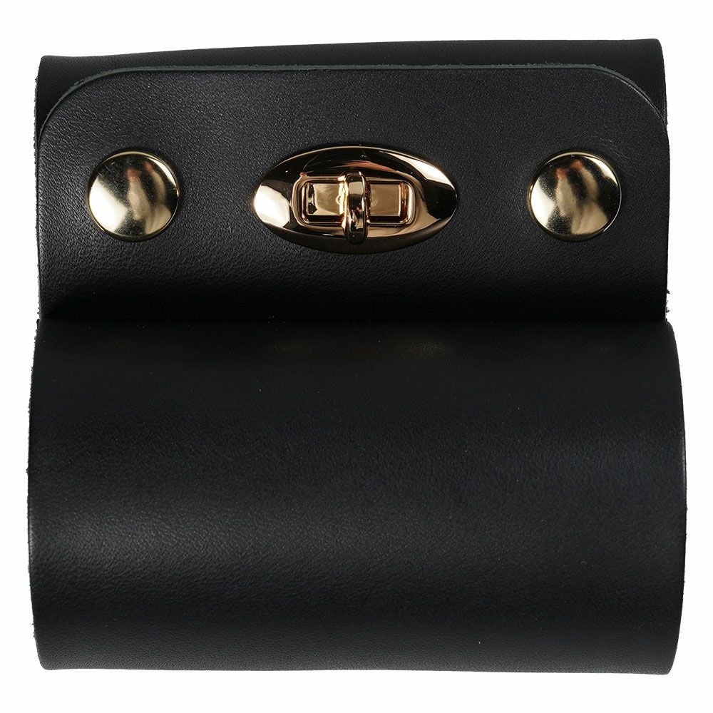 本革製　信号ラッパホルダー　黒色