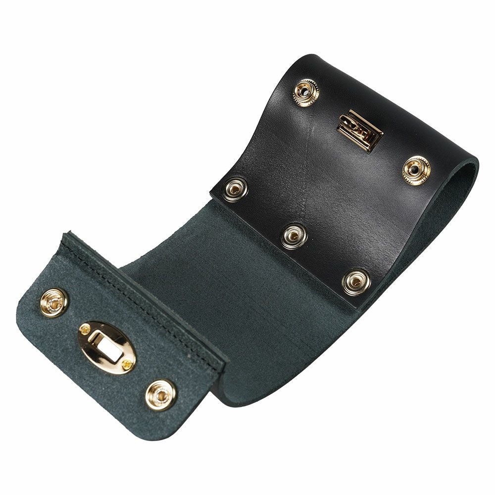 本革製　信号ラッパホルダー　黒色