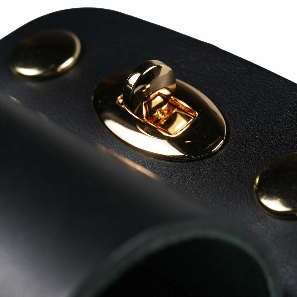 本革製　信号ラッパホルダー　黒色