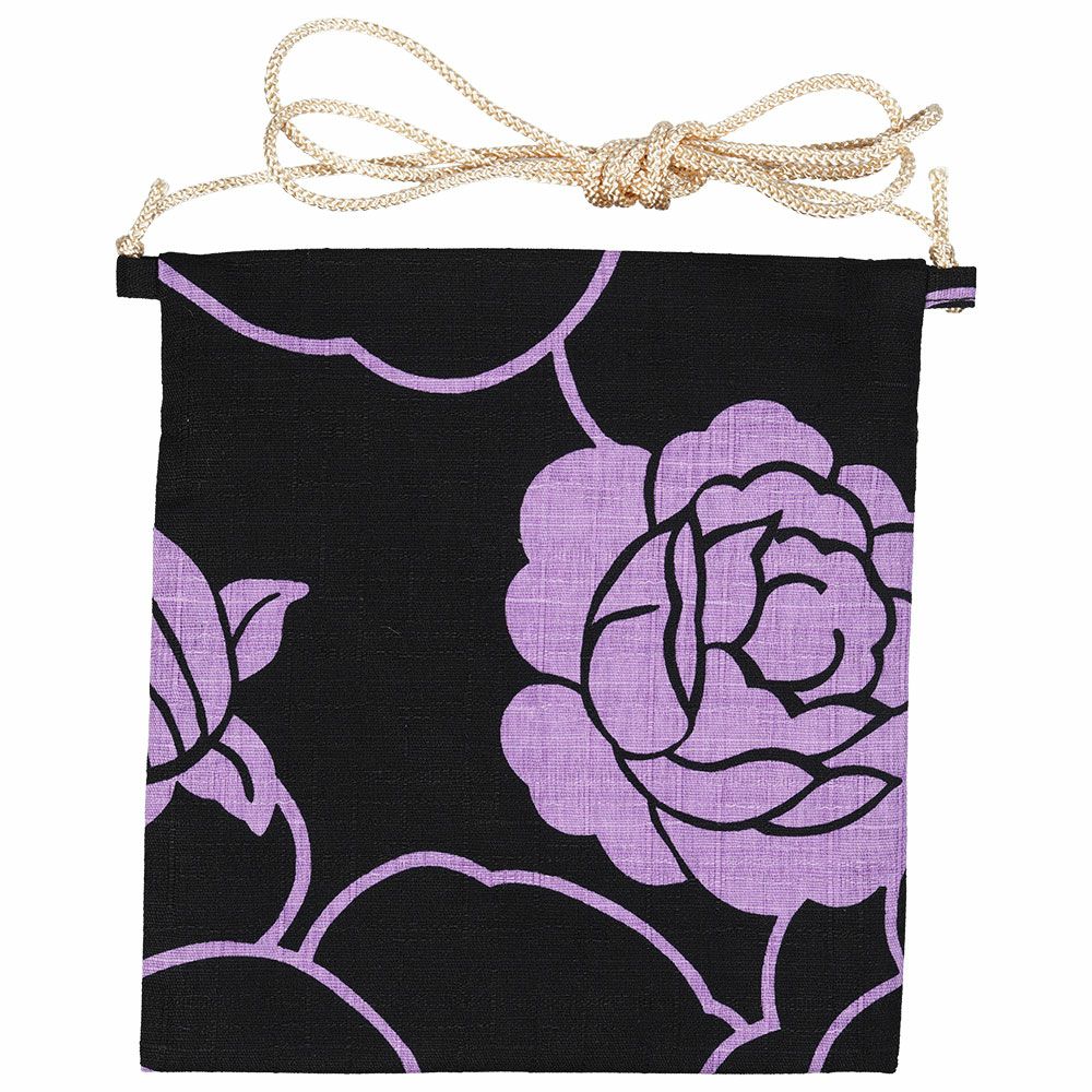 ポーチ　薔薇　ふじ色