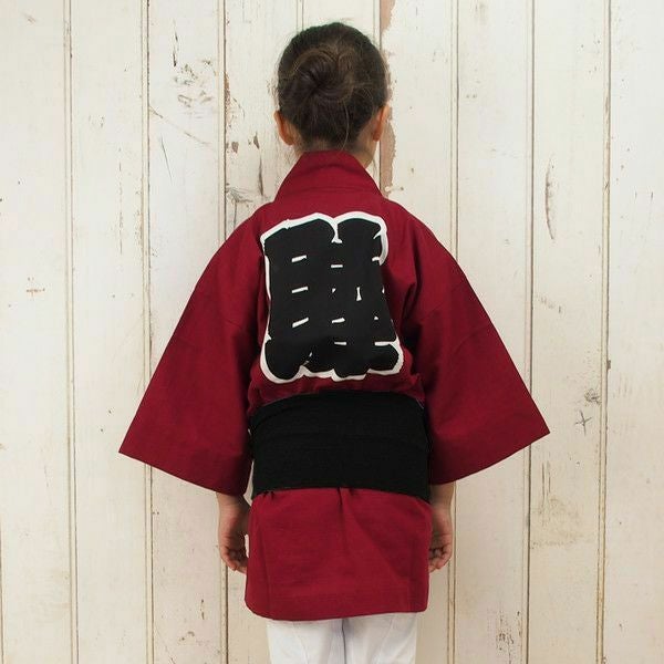 子供用　ワンタッチ巻き帯　真っ黒