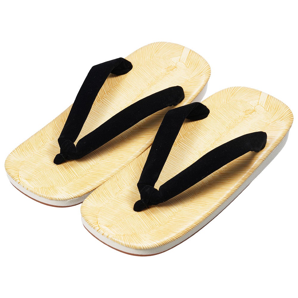 アメ底雪駄 黒鼻緒 LLサイズ 全長:約26.5cm