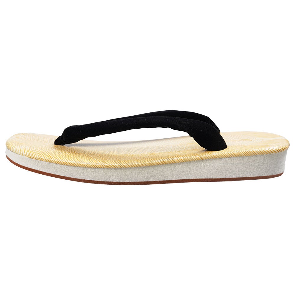 アメ底雪駄 黒鼻緒 3Lサイズ 全長:約27.0cm