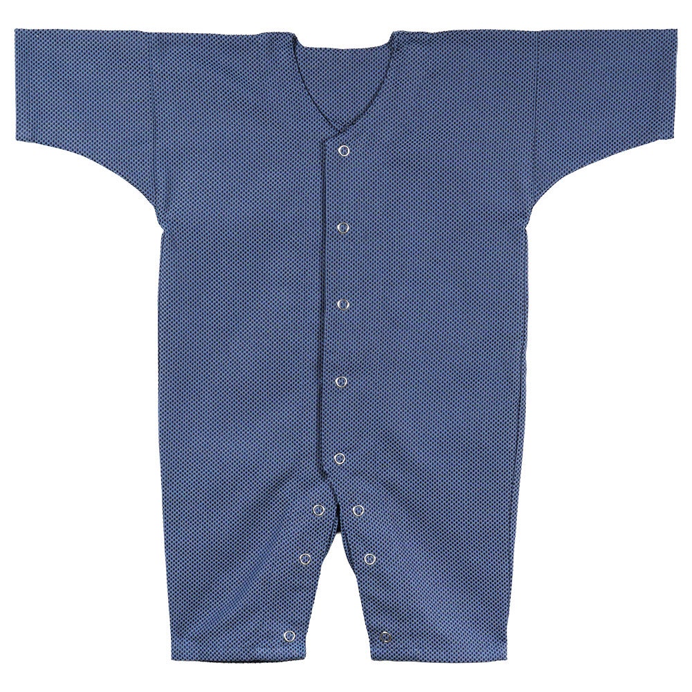 お祭りロンパース　浅葱刺子　0号