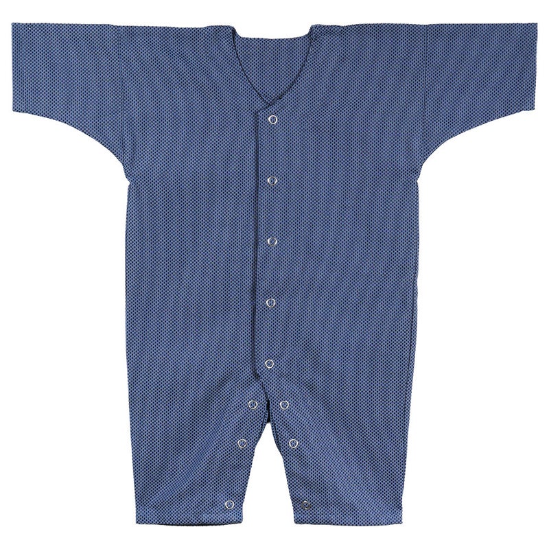 お祭りロンパース　浅葱刺子　0号