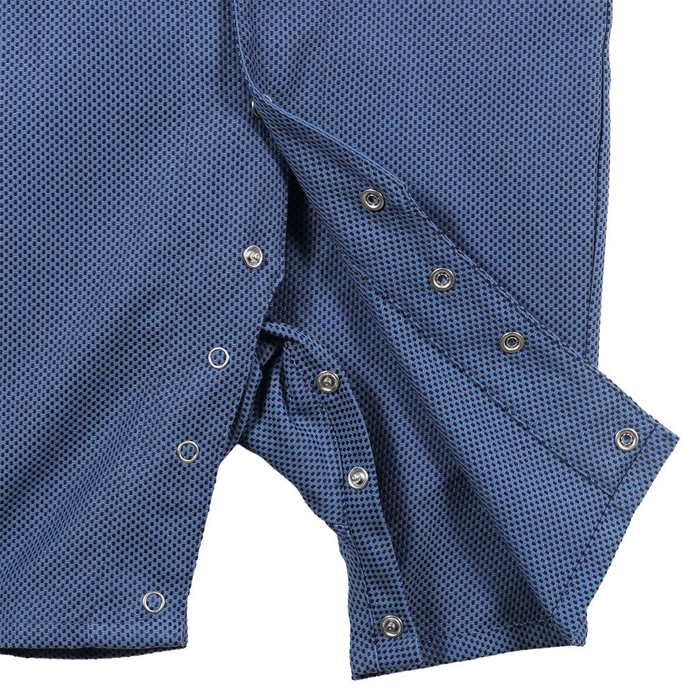 お祭りロンパース　浅葱刺子　0号