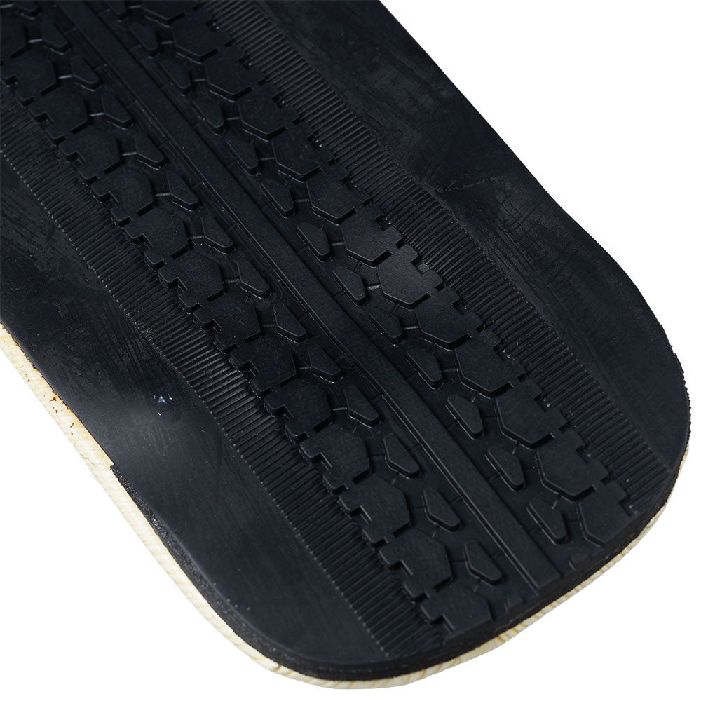 つぼ下りビニール雪駄　白鼻緒 先反り タイヤ底 並大細（約24.0cm / 7寸7分）