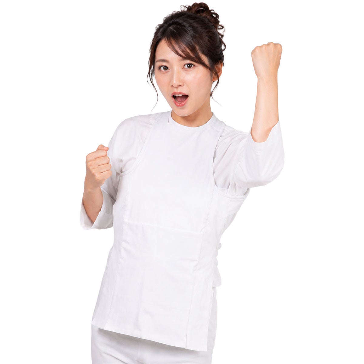 スーパーストレッチ　腹掛　白色　大人用サイズ