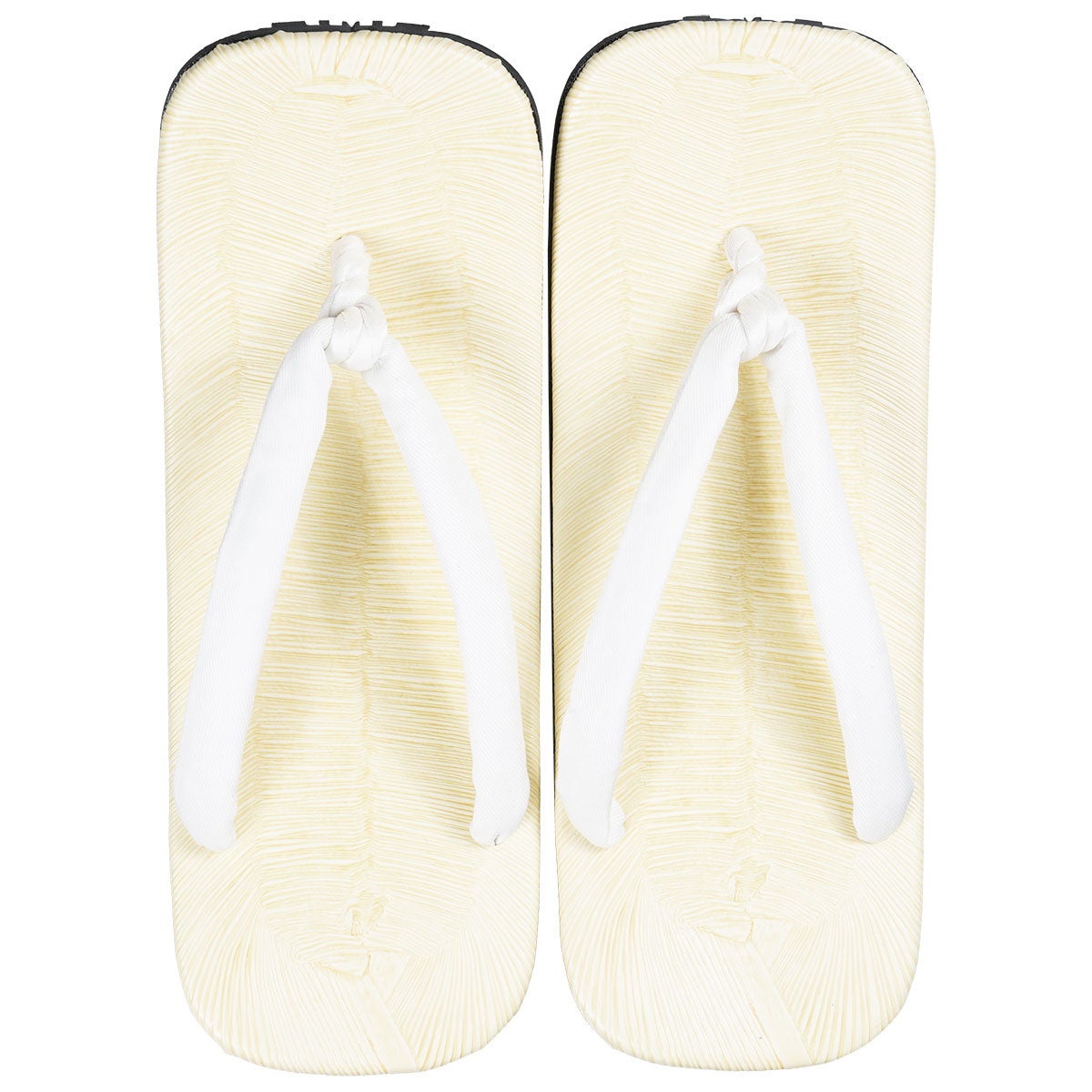坪下りビニール雪駄 白鼻緒 大反り タイヤ底 特大細