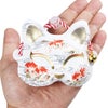 髪飾り用　ミニお面　猫面　金魚　白　プラスチック製